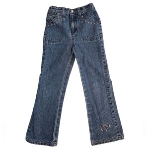 Vintage Y2k Embroidered "Love" Blue Jeans